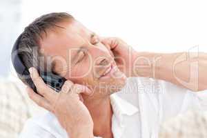 Man listening to some music