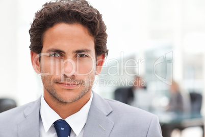 Young businessman in his office
