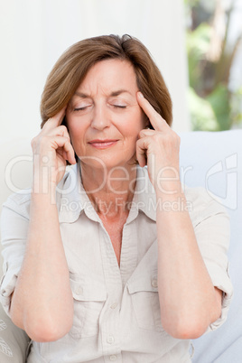 Woman having a headache