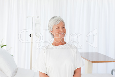 Happy  woman in a hospital