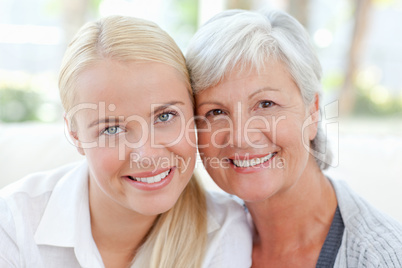 Lovely woman with her mother