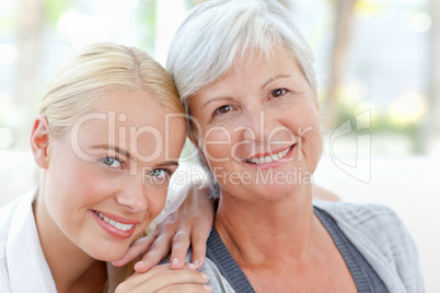 Lovely woman with her mother