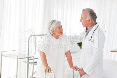 Doctor speaking with his patient