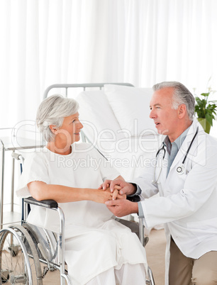 Doctor speaking with his patient