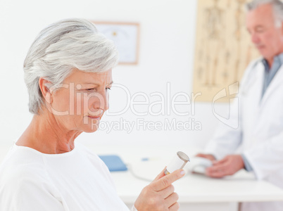 Patient with her pills