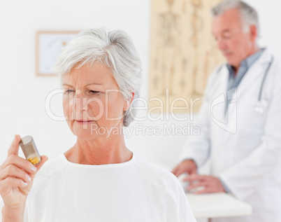 Patient with her pills