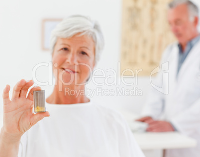 Patient with her pills