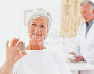 Patient with her pills