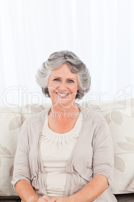 Smiling retired woman