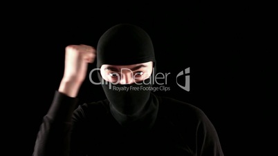 ninja cramps fool on black background