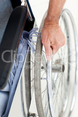 Man in his wheelchair