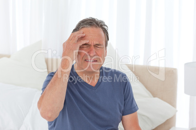 Man having a headache