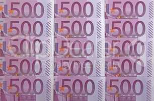 Fünfhundert Euro Geldscheine