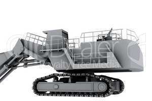 White model of the digger