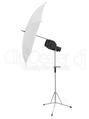 White umbrella for photography