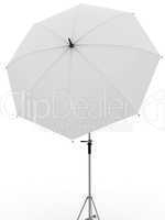 White umbrella for photography