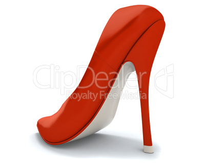 Woman's red shoe