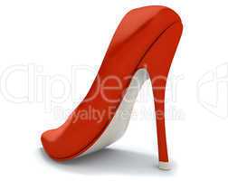Woman's red shoe