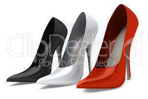 Color woman's shoes
