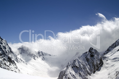 Mountains in cloud