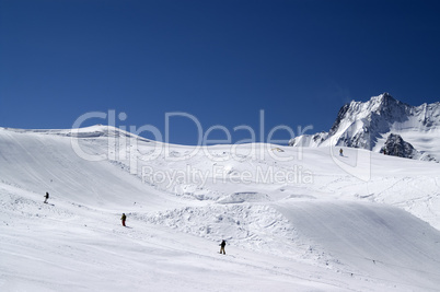 Snowboard park. Caucasus.