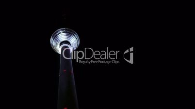 Berlin - TV Tower at night with illumination