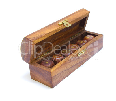 set of  old wooden dice