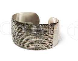 Ethnic silver bangle
