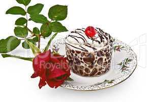 Cake with a rose