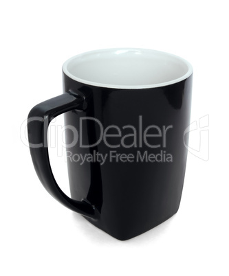 Black coffee mug