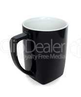 Black coffee mug