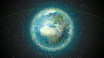 Satellites over earth loop