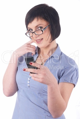 Girl writing sms