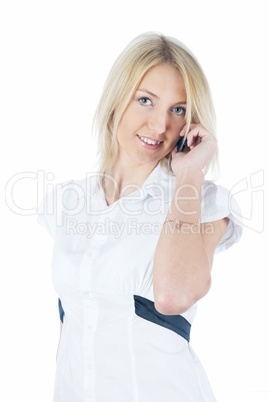 Talking girl by mobile Talking girl by mobile