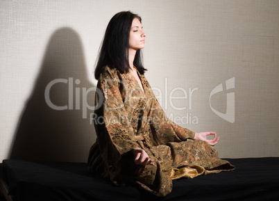 Meditative girl