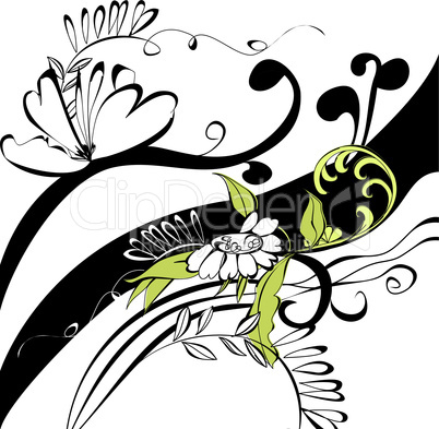 Background with floral element