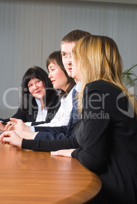 Businessgroup with laptop