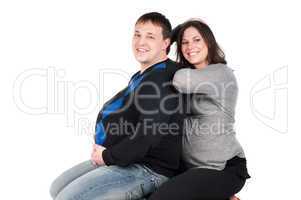 Beautiful couple - pregnant woman