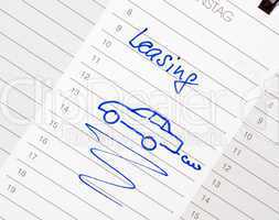 Auto Leasing - Kalender Termin