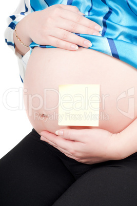 Belly of pregnant woman