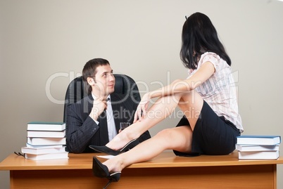 Boss and him secretary