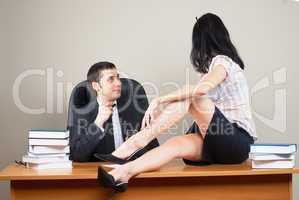 Boss and him secretary