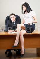 Boss and him secretary