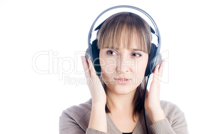 Woman with headphones