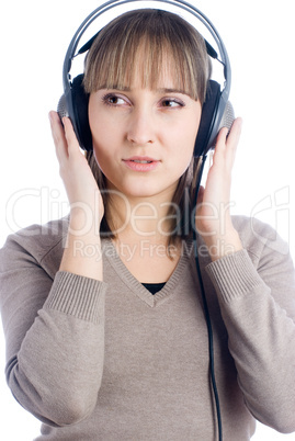 Woman with headphones