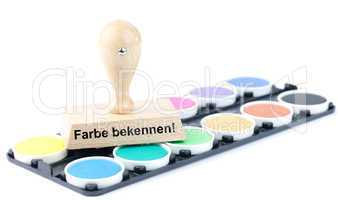 Farbe bekennen / stamp on color palette