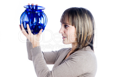 Young woman with vase