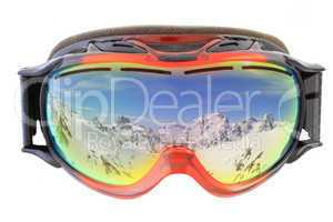 ski goggles on white