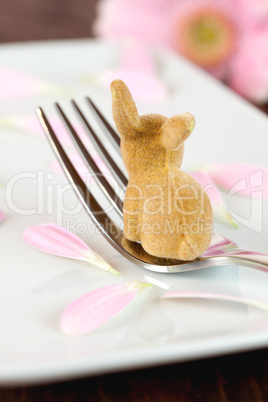 Gedeck mit Hase / place setting with rabbit