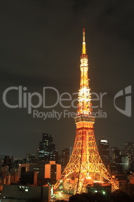 Tokyo tower at night